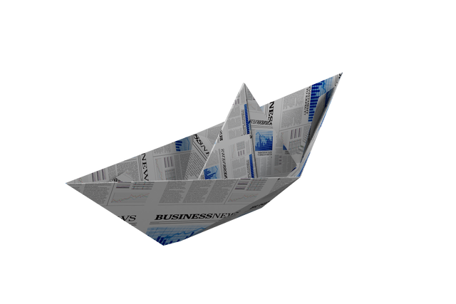 Transparent Origami Paper Boat Made from Newspaper Print - Download Free Stock Videos Pikwizard.com