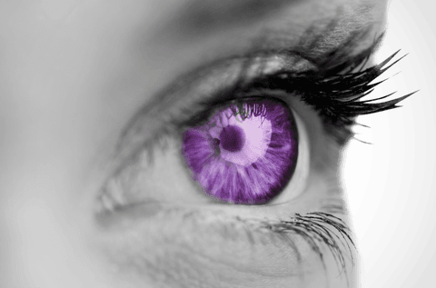 Transparent background digital purple eye illustration