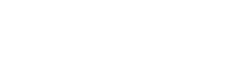 Hello love text png with transparent background for romance