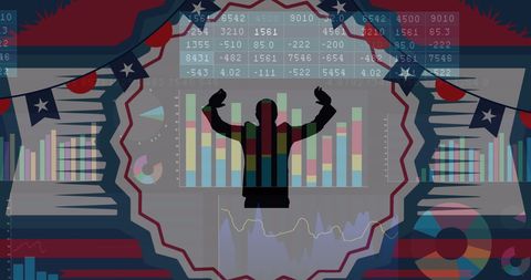 Patriotic Business Success with American Flag Theme