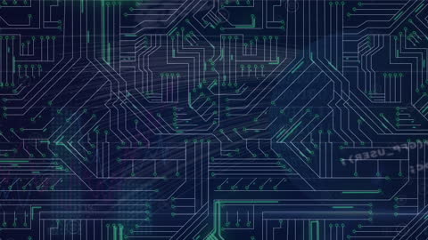 Futuristic Circuit Board Design with Network Connections