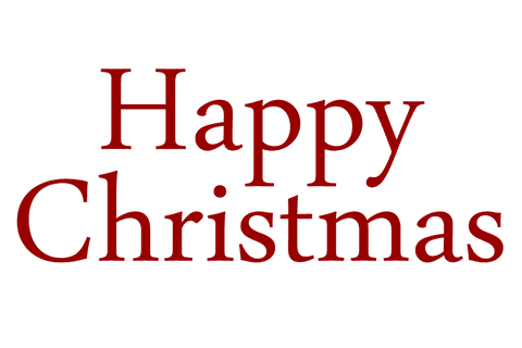 Happy christmas text on transparent background