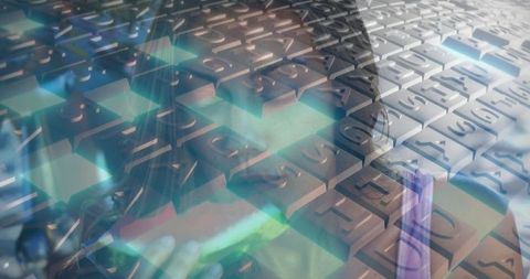 Futuristic innovation with abstract digital elements