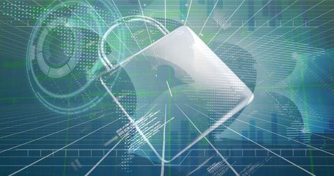 Digital Lock with Data Processing for Cybersecurity - Download Free Stock Images Pikwizard.com
