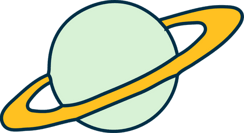 mint green planet with golden ring on transparent background - Download Free Stock Videos Pikwizard.com