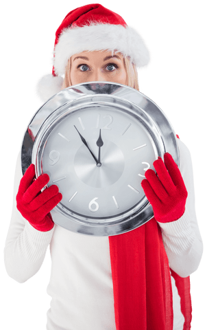 festive santa behind transparent holiday clock - Download Free Stock Videos Pikwizard.com