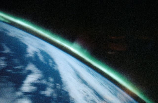 Aurora Australis from Space Shuttle Discovery - Download Free Stock Photos Pikwizard.com