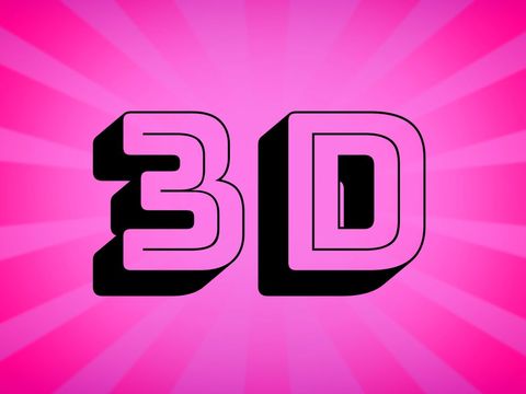Bold 3D Lettering on Radiant Pink Background - Download Free Stock Templates Pikwizard.com
