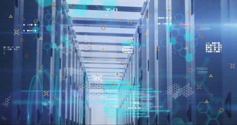 Futuristic Data Processing with Servers and Digital Network Elements - Download Free Stock Images Pikwizard.com