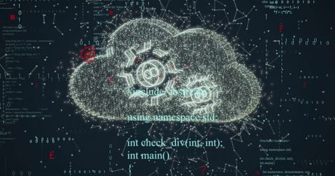 Cloud Computing Concept with Digital Data and Cogs - Download Free Stock Images Pikwizard.com
