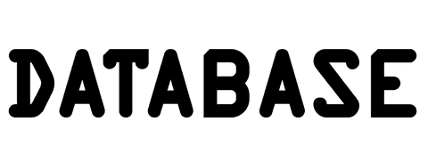 Black transparent database text digital illustration