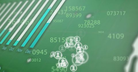 Digital Data Processing with Network of People Icons - Download Free Stock Images Pikwizard.com