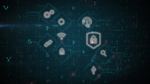 Futuristic Data Processing and Media Interface Animation