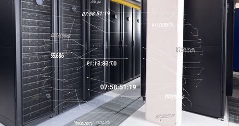 Digital Data Network in a Modern Server Room - Download Free Stock Images Pikwizard.com