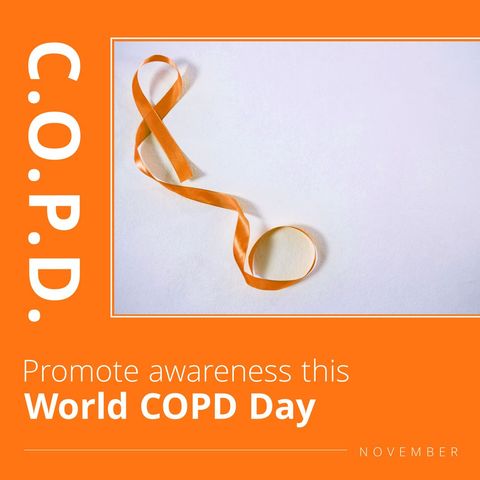COPD Awareness Orange Ribbon Campaign Promotion Banner - Download Free Stock Templates Pikwizard.com