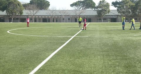 Students Preparing Soccer Match on School Sports Field - Download Free Stock Images Pikwizard.com