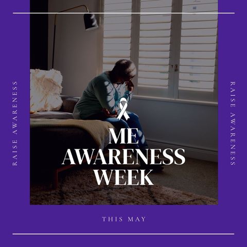 Senior Woman Contemplates in Dimly Lit Room during ME Awareness Week - Download Free Stock Templates Pikwizard.com