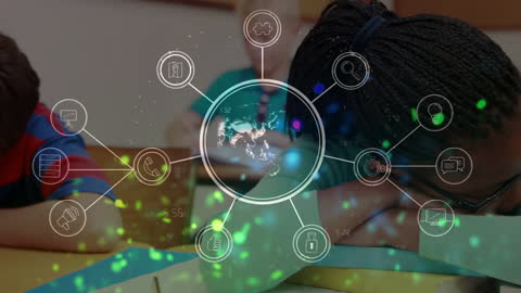 Technology Influence in Education with Digital Icons