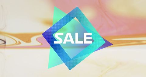 Vibrant Abstract Sale Design with Geometric Shapes