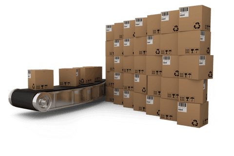 transparent conveyor belt with stack of cardboard boxes - Download Free Stock Videos Pikwizard.com