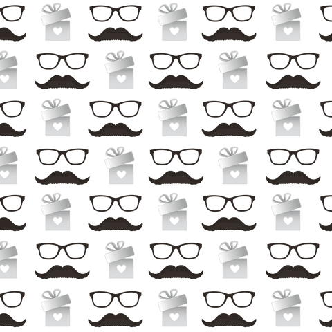 seamless pattern of moustache, glasses, gifts on transparent background - Download Free Stock Videos Pikwizard.com