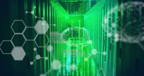 AI Data Processing with Digital Interfaces and Servers - Download Free Stock Images Pikwizard.com