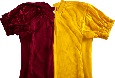 Transparent Concept Football Jerseys in Red and Yellow - Download Free Stock Videos Pikwizard.com