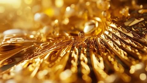 Exquisite Gold Filigree with Engraved Beads Unveiling Elegance