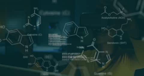 Woman Engaging with Virtual Reality in Medical Biotechnology