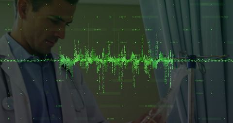 Innovative Medical Analyst: Doctor with Financial Graph Overlay - Download Free Stock Images Pikwizard.com