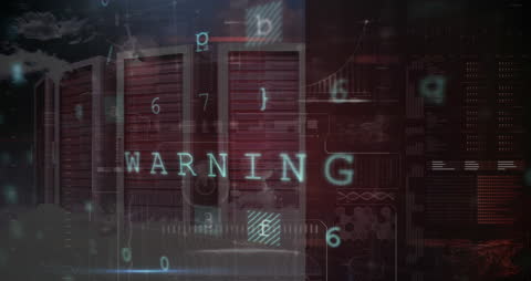 Digital Warning Safety Security Data Concept