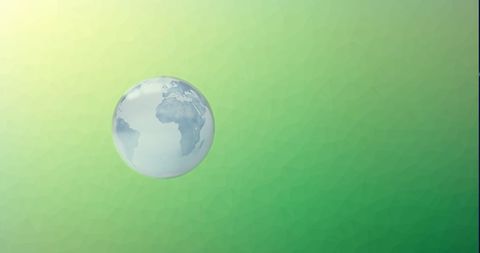 Floating Translucent Globe on Green Gradation Background - Download Free Stock Images Pikwizard.com