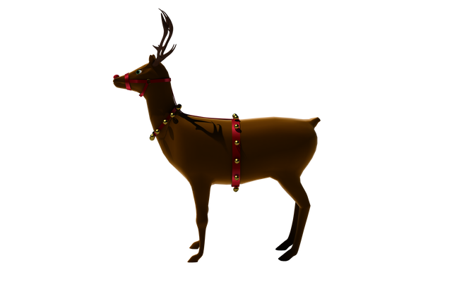 Transparent Christmas Reindeer with Bells and Festive Harness - Download Free Stock Videos Pikwizard.com