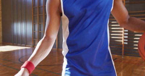 Basketball Player on Indoor Court in Action - Download Free Stock Images Pikwizard.com