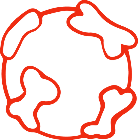 Red Transparent Globe Icon with Abstract Land Shapes - Download Free Stock Videos Pikwizard.com