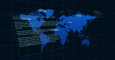 Digital Data Network on Global Map Interface