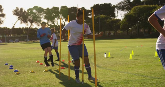 Soccer Team Training Youth Drills on Field - Download Free Stock Images Pikwizard.com