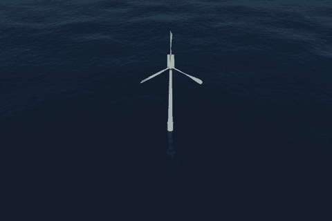 isolated wind turbine in ocean on transparent background - Download Free Stock Videos Pikwizard.com