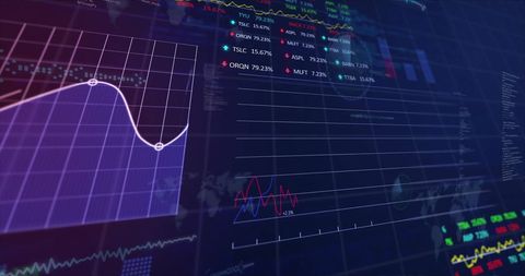 High-Tech Data Visualization with Futuristic Graphs - Download Free Stock Images Pikwizard.com