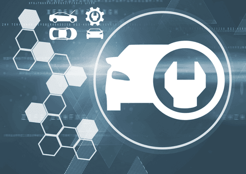 transparent vector of car and tools with digital hexagons and icons - Download Free Stock Videos Pikwizard.com