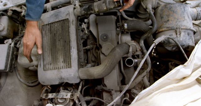 Mechanic Inspecting Engine of a Car - Download Free Stock Images Pikwizard.com