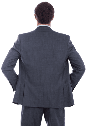 Confident Businessman in Dark Suit from Back - Transparent Background - Download Free Stock Videos Pikwizard.com