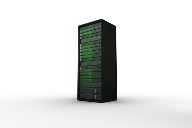 Computer Server Tower With Green Indicator Lights on Transparent Background - Download Free Stock Videos Pikwizard.com