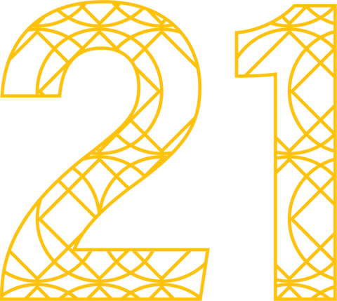 glowing yellow number 21 with elegant pattern on transparent background - Download Free Stock Videos Pikwizard.com