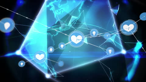 Global Connectivity Concept with Digital Icons Interlacing Globe