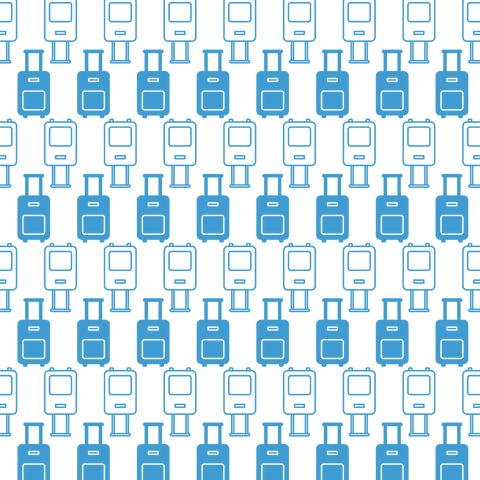 Seamless Pattern of Blue Suitcases on Transparent Background - Download Free Stock Videos Pikwizard.com