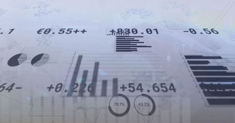 Global Financial Data Analytics with Business Technology Overlay - Download Free Stock Images Pikwizard.com