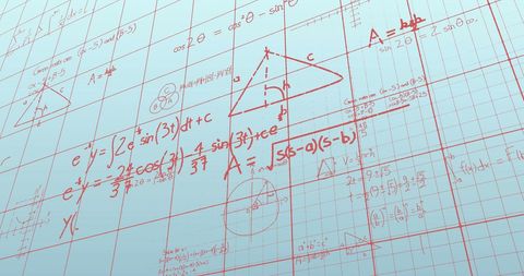 Complex Mathematical Equations on Digital Blueprint Background - Download Free Stock Images Pikwizard.com