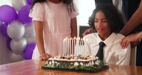 Family Joyfully Celebrating Special Occasion Together