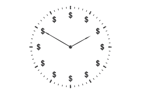 transparent clock with dollar sign patterns - Download Free Stock Videos Pikwizard.com